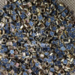 3X3 Square Gold Colour Glossy Kundans