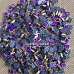 4X4 Square Purple Colour Glossy Kundans