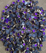 4X4 Square Purple Colour Glossy Kundans - Image 2