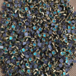 4X4 Square Rama Green Colour Glossy Kundan