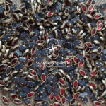 6K Eye Red Colour Glossy Kundans