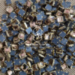 6X6 Square Gold Colour Glossy Kundans