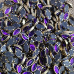8K Eye Purple Colour Glossy Kundans