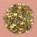 8MM Antique Gold Metal Flower Caps