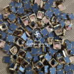8X8 Square Gold Colour Glossy Kundans