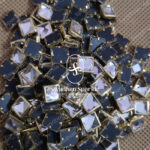8X8 Square White Colour Glossy Kundans