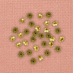 9 x 5 MM Antique Gold Metal Flower Caps