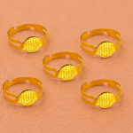 Gold Finger Ring Base (Pack of 5 Pieces)