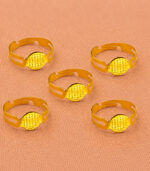 Gold Finger Ring Base (Pack of 5 Pieces)