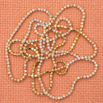 Gold Pearl and Stone Chain (White Stone and Pearl)