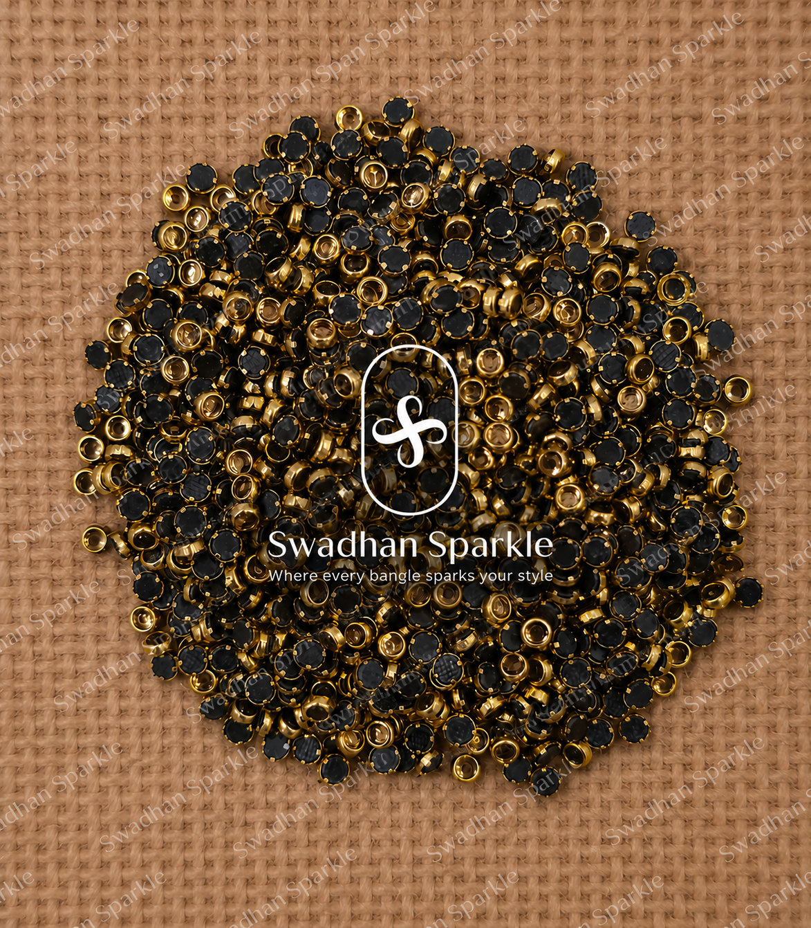 3MM Round Gold Colour Glossy Kundans 3MM Round Gold Colour Glossy Kundans - Image 1