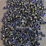 3MM Round Royal Blue Colour Glossy Kundans