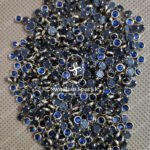 4MM Round Ink Blue Colour Glossy Kundans