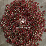 4MM Round Maroon Colour Matt Kundans