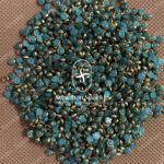 4MM Round Rama Green Colour Matt Kundans