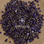 4MM Round Violet Colour Matt Kundans