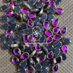 6X4 Drop Rani Pink Colour Glossy Kundans