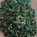 8K Eye Dark Green Colour Matt Kundans
