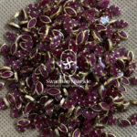 8K Eye Maroon Colour Matt Kundans