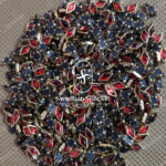 Diamond Red Colour Glossy Kundans