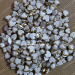 Heart White Colour Ceramic Kundans
