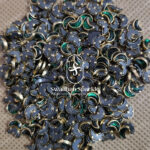 Moon Dark Green Colour Glossy Kundans