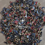 Moon Red Colour Glossy Kundans