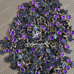 Crown Purple Colour Glossy Kundans