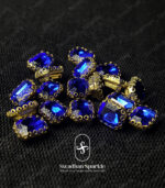 8×10 Rectangle Dark Blue Glossy Clip Stones - Image 2